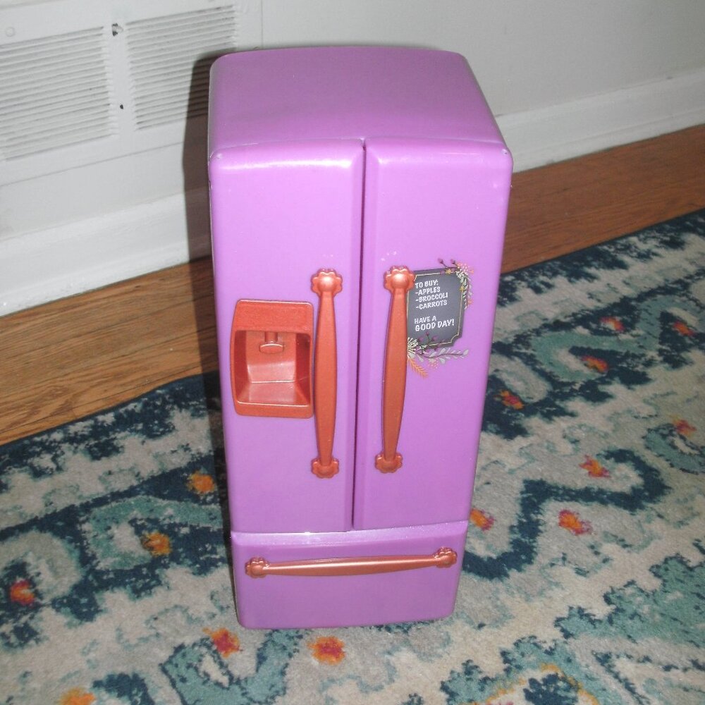 Our Generation Purple Toy Fridge Refrigerator Fits 18” American Girl Dolls